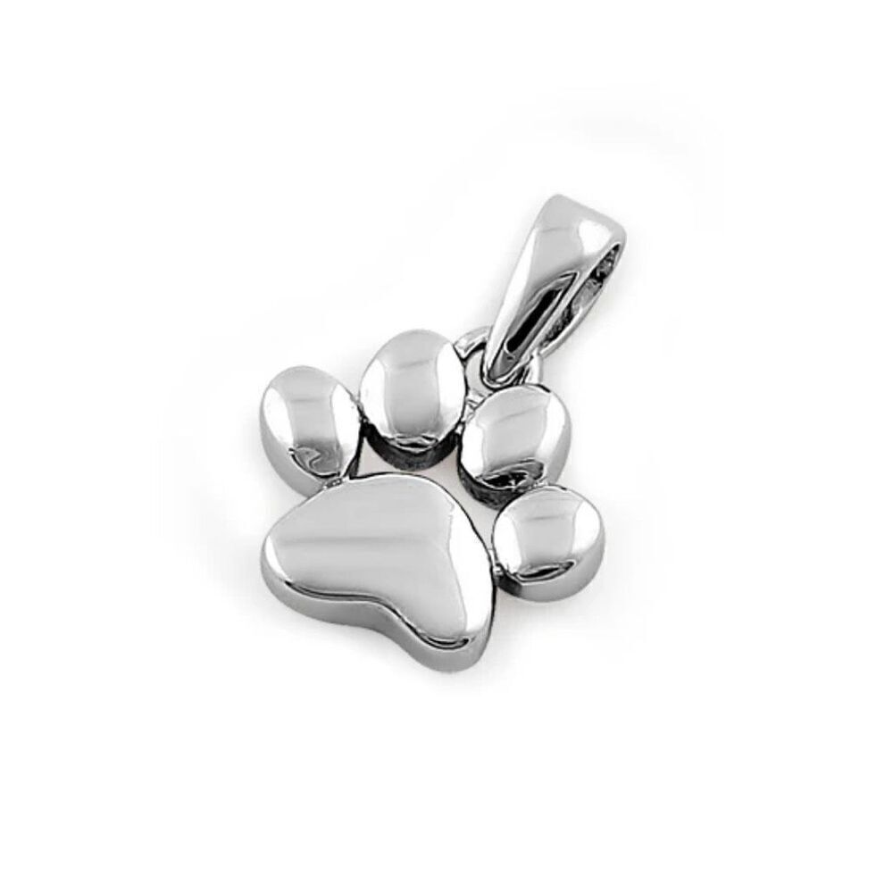 Sterling Silver Dog Cat Pet Paw Necklace Pendant Casual Women Girls New